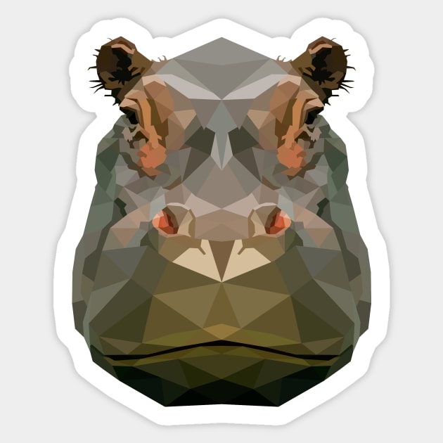 Hippo Sticker by Edwardmhz